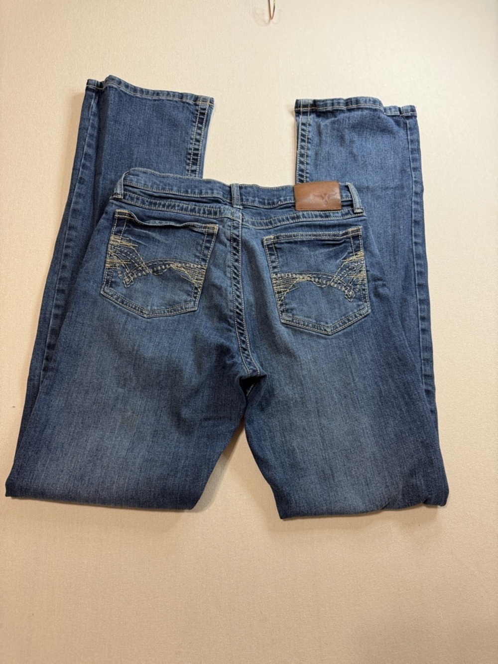 Wrangler Straight-Leg Jeans in Dark Blue Denim